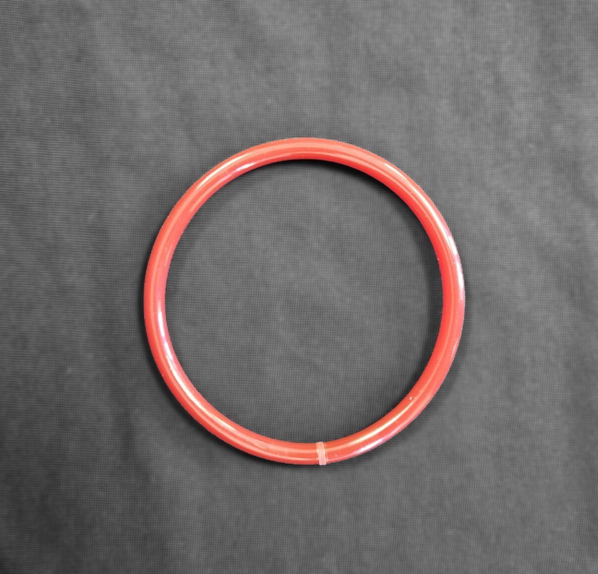 HT Red polyurethane O-Ring for powered-roller conveyors, providing high tension and reliable performance with 83/85A durometer hardness.