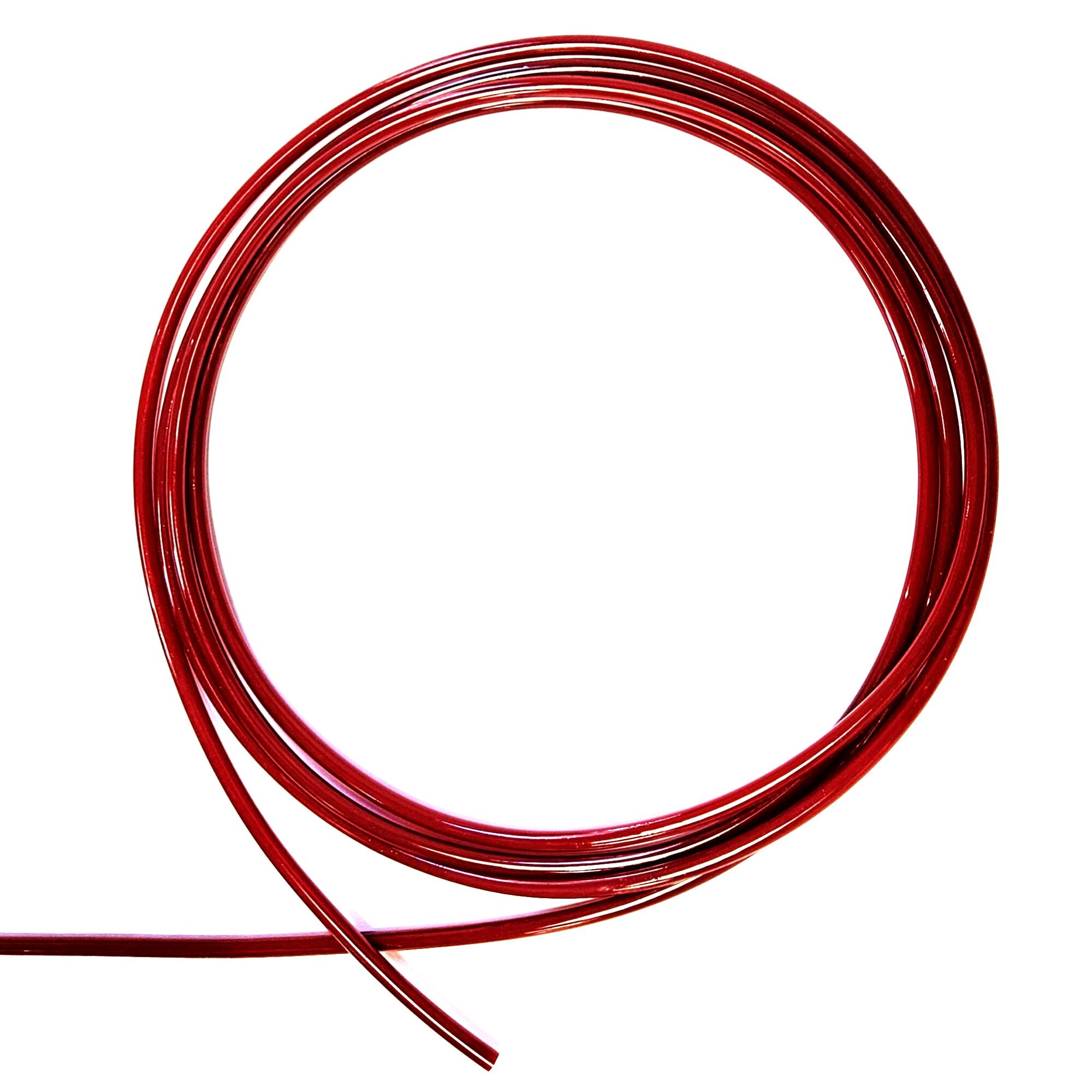 Red polyurethane cord for industrial conveyor systems